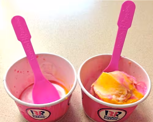 Baskin Robbins' rainbow sherbet