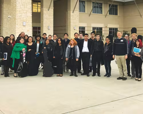 Bellaire High School guitar students