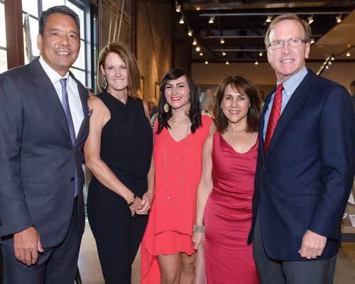 Frank and Stephanie Tsuru, Sarah Golshadi and Maria and Neil Bush