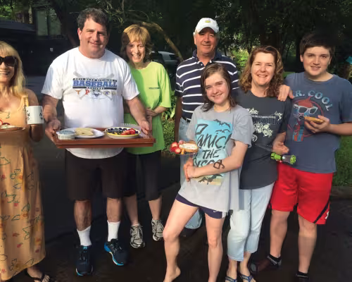 Sharon Brier, Stuart Kusin, Jana Kusin, Mike Brier, Kylie Baker, Chris Baker and Bryce Baker