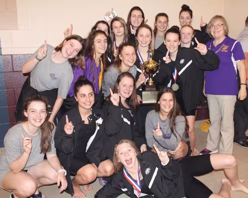 The girls’ swim team at The Kinkaid School