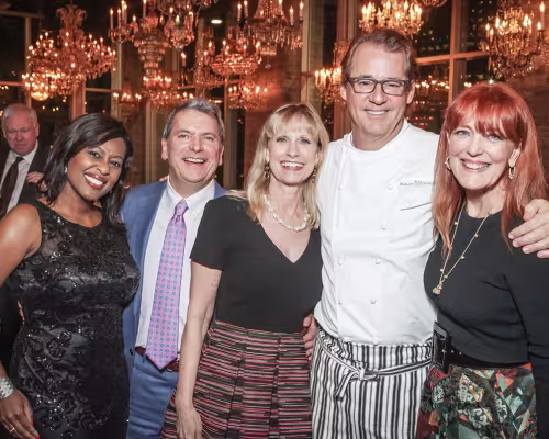 Sharron Melton, Roland and Karen Garcia, Robert Del Grande and Gracie Cavnar