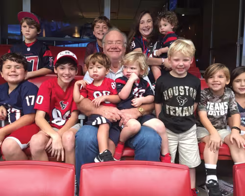 Charlie Hartland and his grandkids