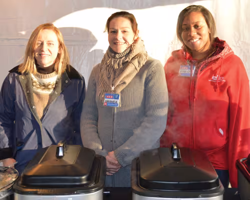 Mayor Susan Sample, Amanda Hollie, and Wanda Holman