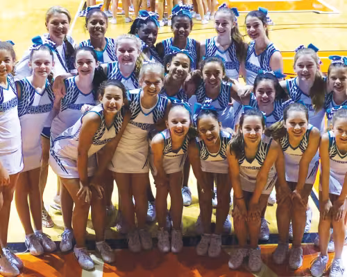 Pin Oak Middle School cheerleaders