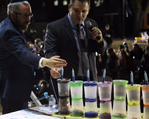 Rabbi Yossi Zaklikofsky, Bellaire Mayor Andrew Friedberg