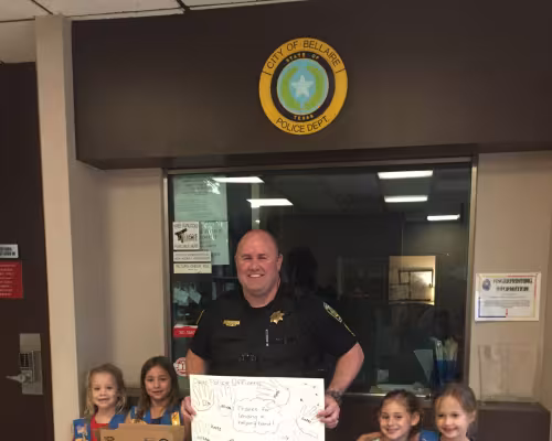 Girl Scouts thanked Bellaire Police
