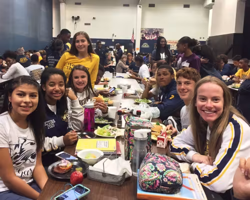 Westbury Christian students at lunch