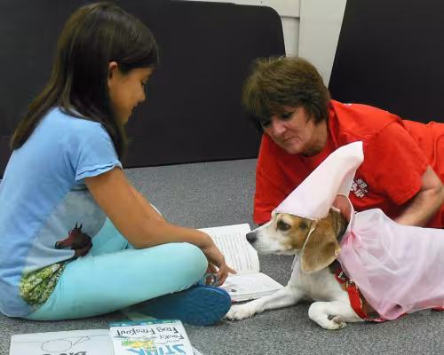 Reading with dogs