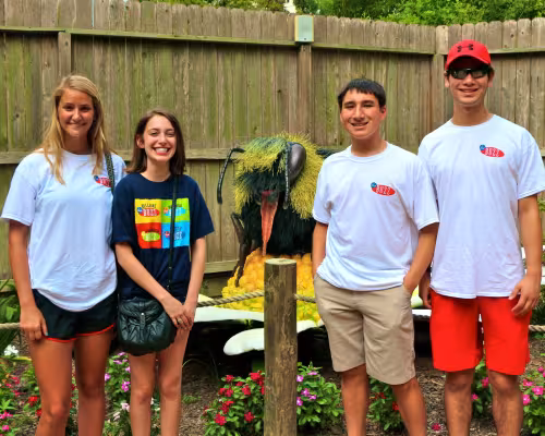 Buzz interns just had to take a photo in front of the bee in honor of The Buzz.
