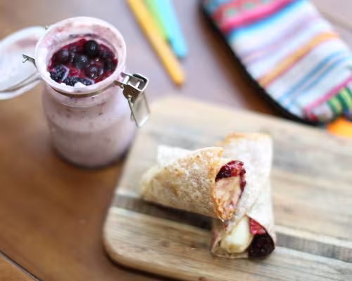 PB & J Wrap and Overnight Oats