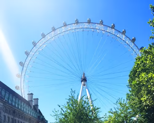 Natalie and Madeline Farrell outside of the London Eye