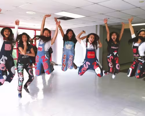 Senior overalls at Bellaire High School