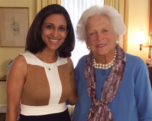 Rania Mankarious, Barbara Bush