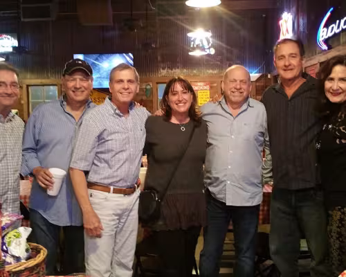 Super Bowl party at Rudy's