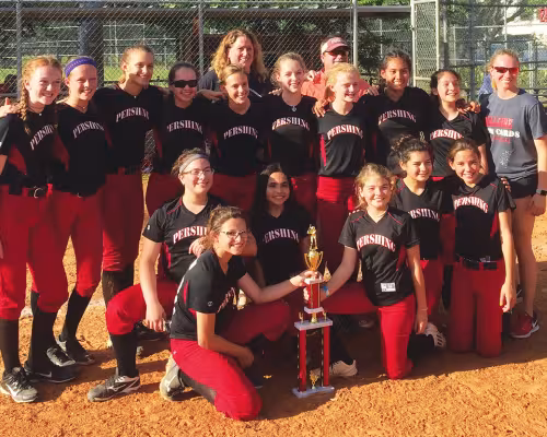 Pershing Middle School softball team