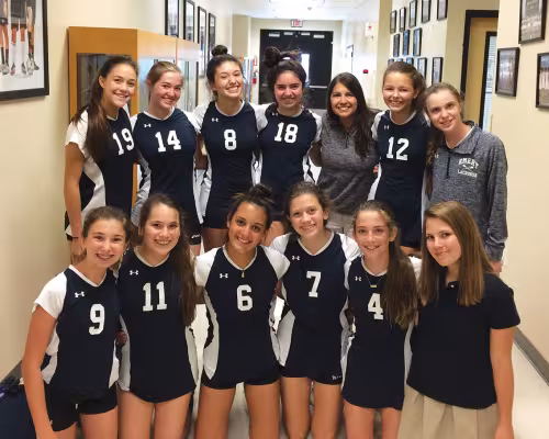 Emery/Weiner School eighth-grade blue volleyball team