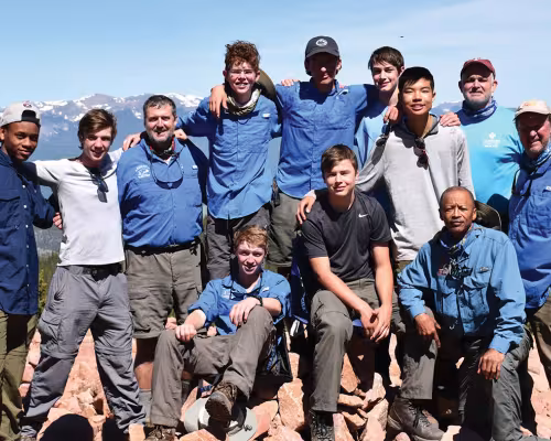 Boy Scouts from St. John the Divine’s Troop 55