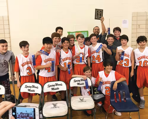 Memorial Middle School boys’ 7B white team