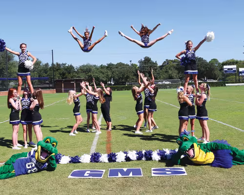 Grace School cheerleaders