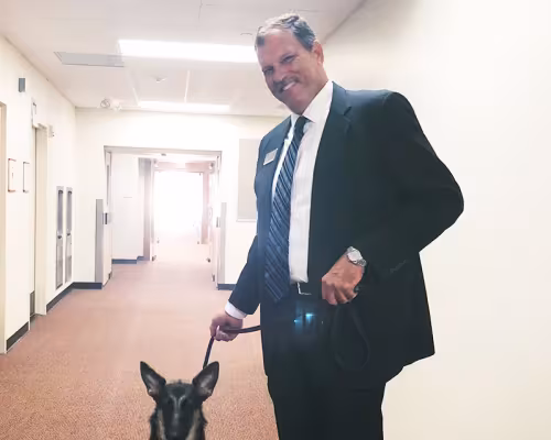 Richard Still with Sheba