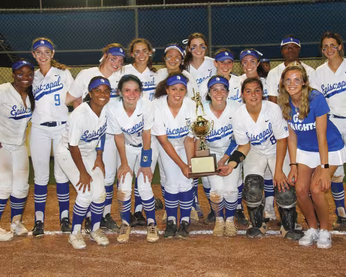 The Episcopal Knights softball team