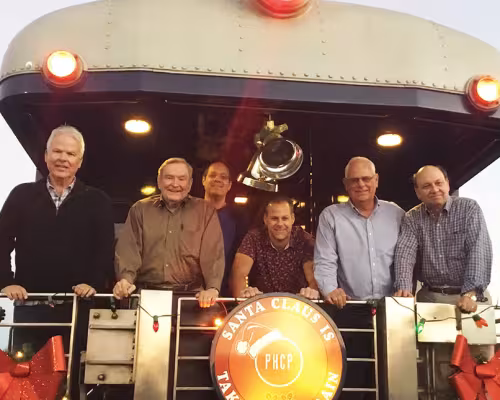 Patrick Henry, Dave Ward, Eric, Spencer and Morris Gould, and John Bertini