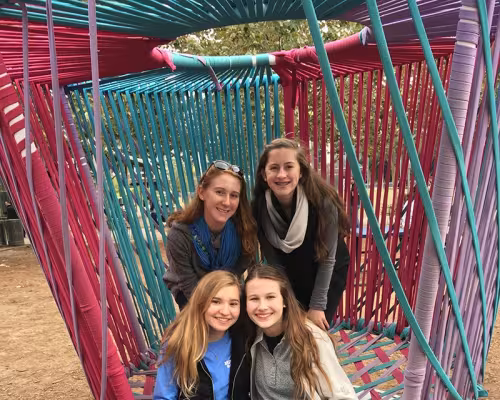 McKenna Sanders, Megan Fisher, Madeline Farrell and Katie Dessauer