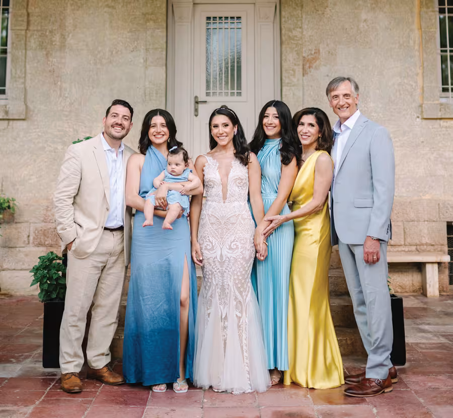 Nick Tsagalakis, Lexi Tsagalakis with daughter Meli Tsagalakis, Elena Pappas, Demi Pappas, Pamela Pappas, and Gus Pappas